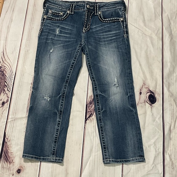 Miss Me Denim - Miss Me Boyfriend Crop Jeans Some Distressed Size 26